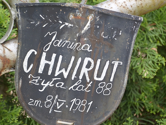 Grób Janina Chwirut