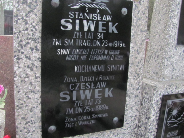 Czesław Siwek Zielonka - Grobonet - Wyszukiwarka osób pochowanych