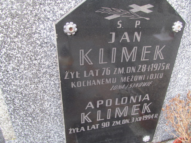 Tadeusz Klimek Zielonka - Grobonet - Wyszukiwarka osób pochowanych