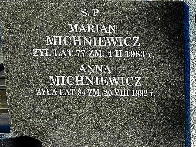 Marian Michniewicz 1905 Zielonka - Grobonet - Wyszukiwarka osób pochowanych