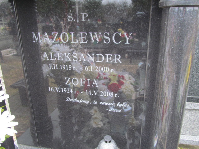 Zofia Mazolewska 1924 Zielonka - Grobonet - Wyszukiwarka osób pochowanych