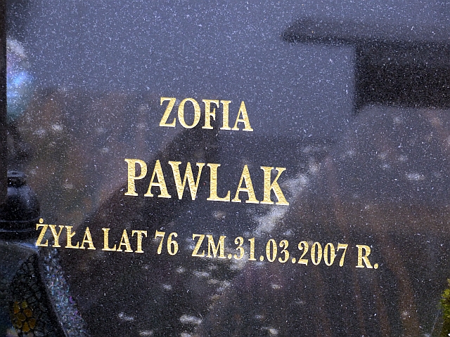 Grób Zofia Pawlak
