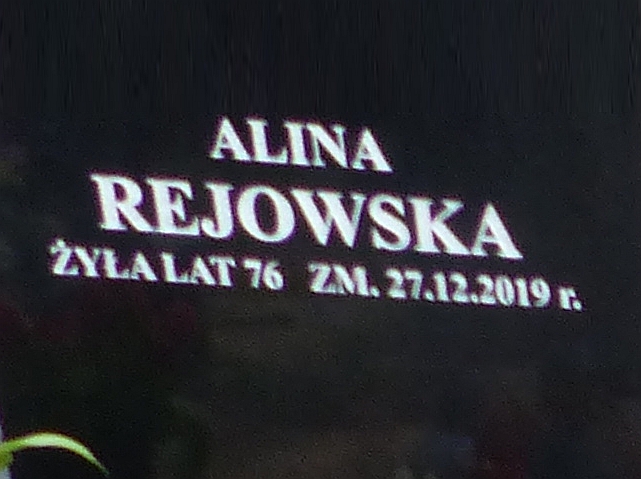 Grób Alina Rejowska