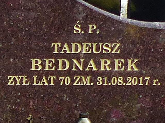 Grób Tadeusz Bednarek