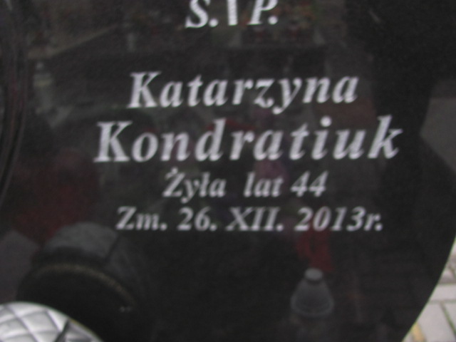 Katarzyna Kondratiuk Zielonka - Grobonet - Wyszukiwarka osób pochowanych