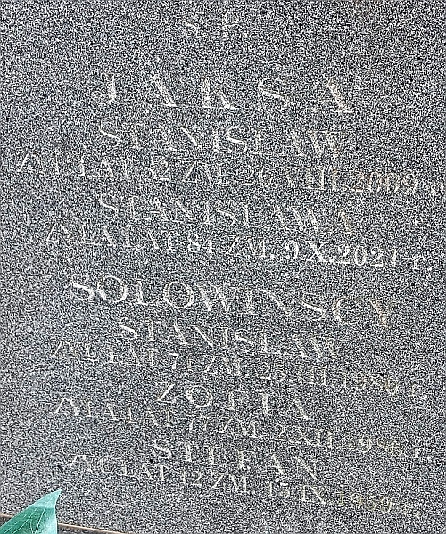 Stanisław Jaksa 1927 Zielonka - Grobonet - Wyszukiwarka osób pochowanych